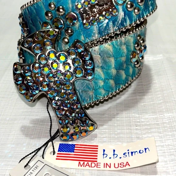 B.B. Simon | Accessories | Sold Bb Simon Cross Belt Size 32  display picture 1